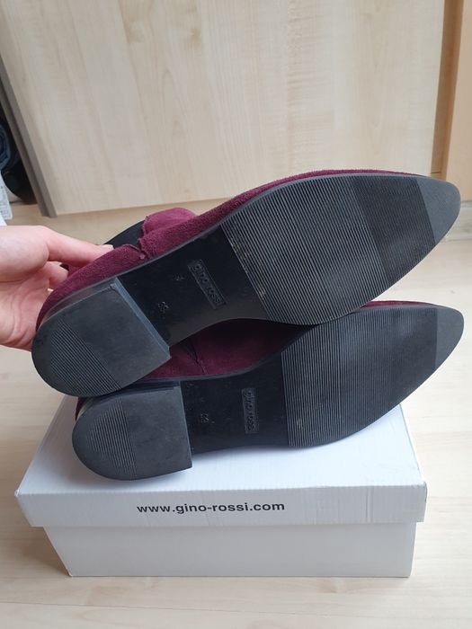 Sztyblety zamszowe Gino Rossi 39 burgund