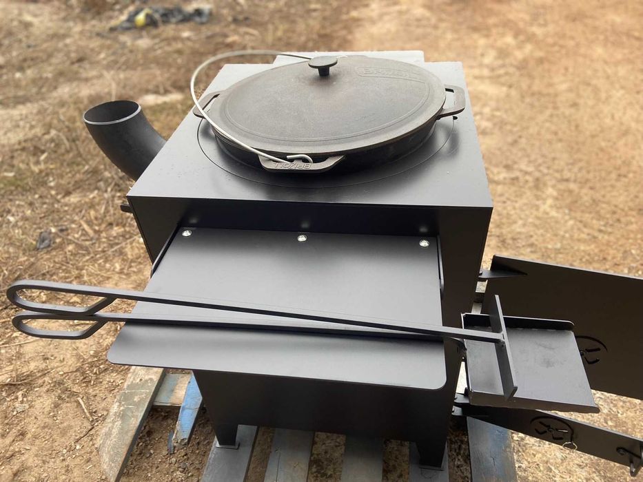 Піч під казан 5 мм, діаметр 46 см, з набірними кільцями та столиками