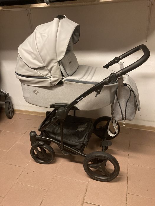 Wózek BEBETTO TORINO  2w1 / 3w1 / 4w1 baza Isofix Jasno Szary