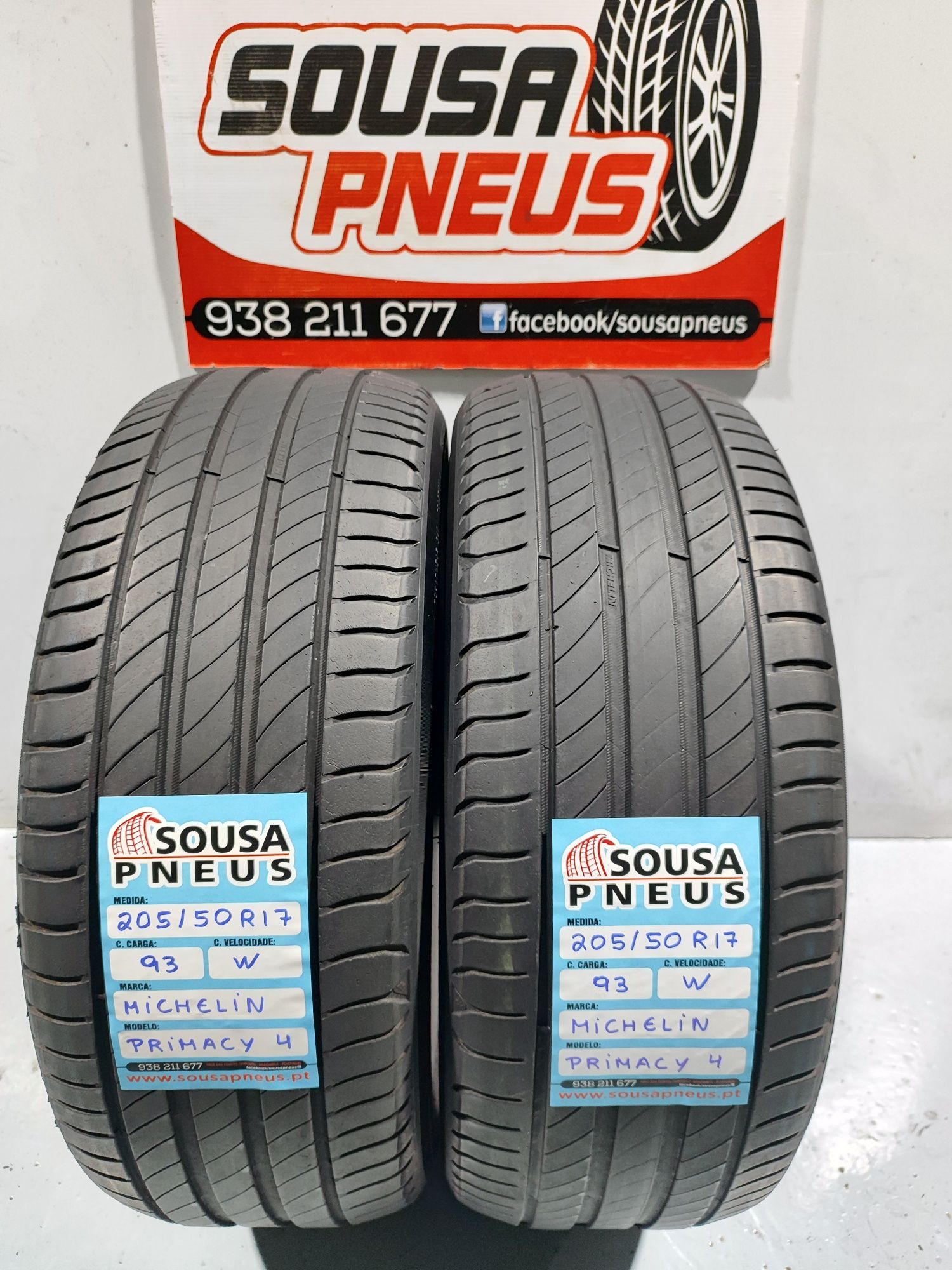 2 pneus semi novos 205-50R17 Michelim - Oferta dos portes
