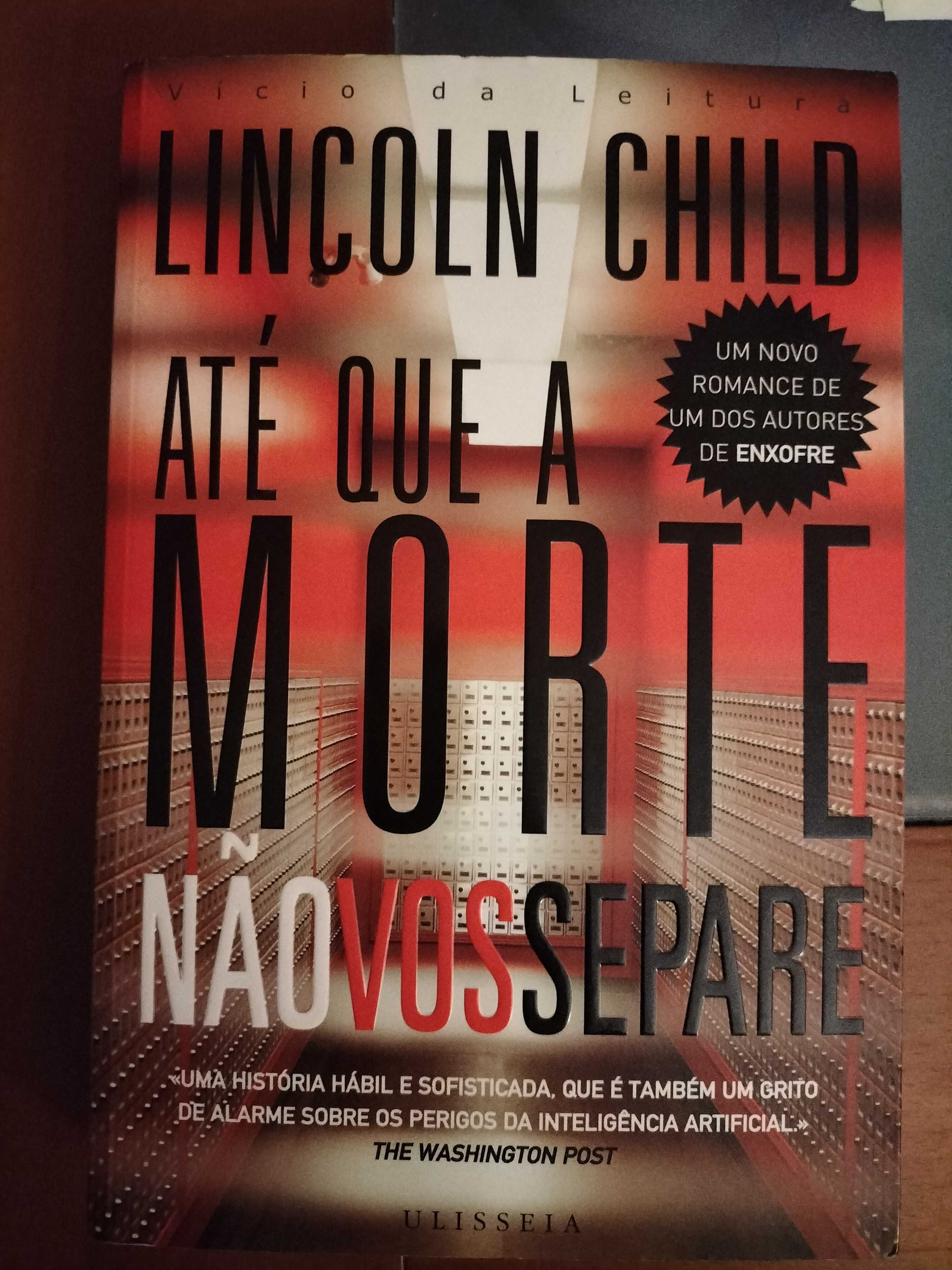 Livro "Até qua a morte não vos separe" de Lincoln Child