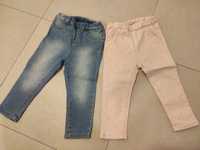 Spodnie jeans rozm 86 H&M - cena za 2 sztuki