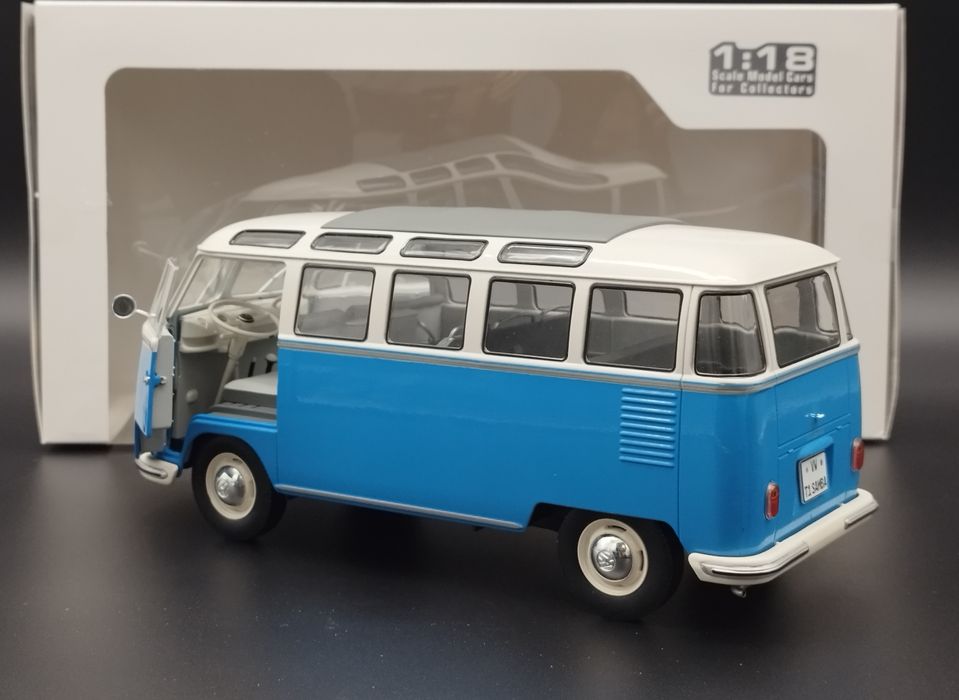 1:18 Solido Volkswagen VW T1 Samba BUS 1962 Blue/White 1:18