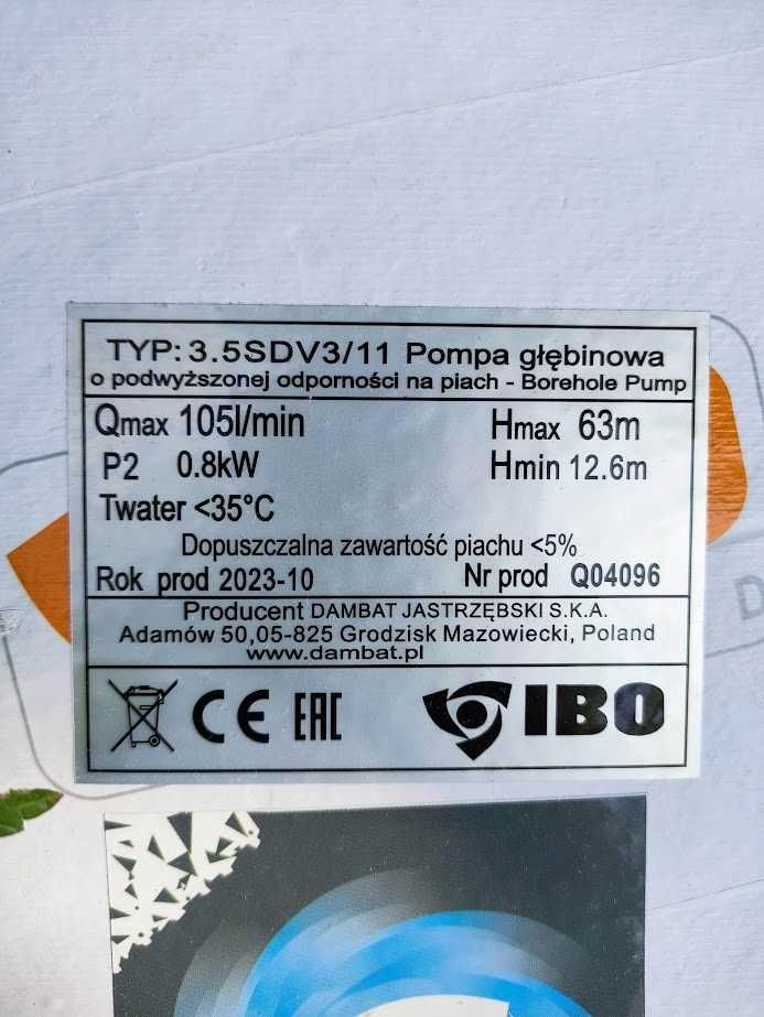 Pompa głębinowa IBO 3,5" SDV 3/11