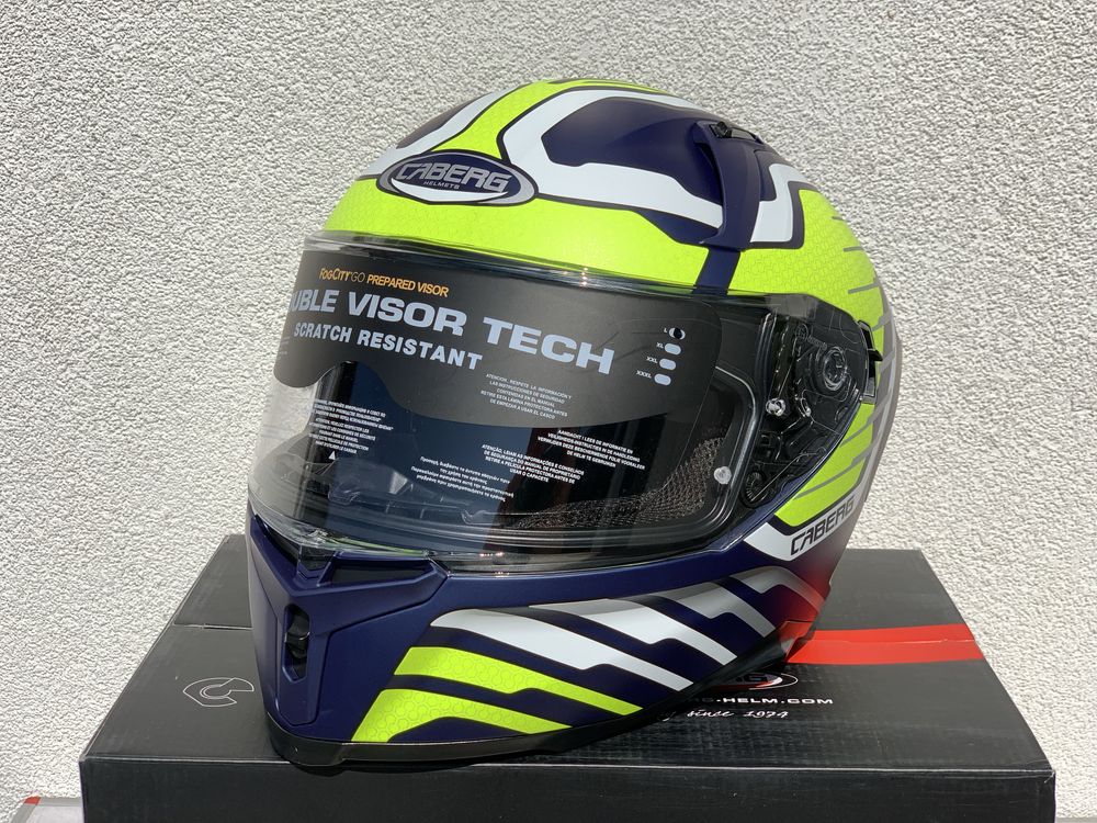 Kask motocyklowy Caberg Avalon Forge rozmiar L, Blenda, FLUO!