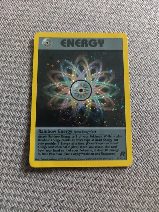 Rainbow Energy holo Team Rocket karta Pokemon TCG