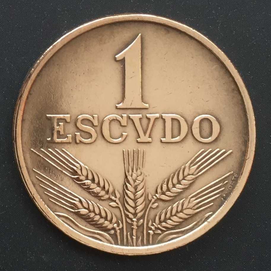 Moeda 1 escudo bronze - Portugal - 1969