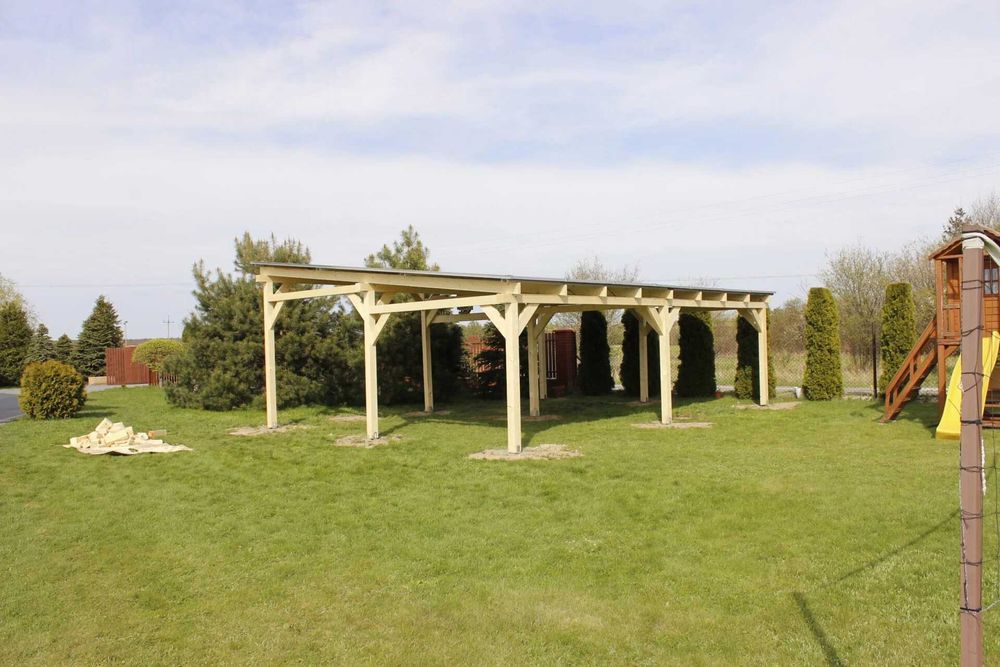 Drewniana Wiata Fotowoltaiczna 10 kW +  Magazyn Energii  + MONTAŻ