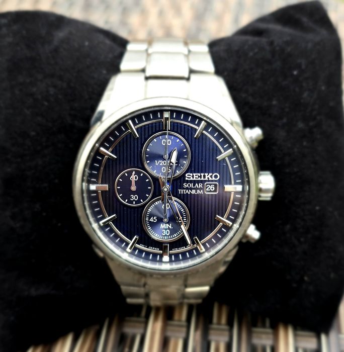 Seiko Solar Titanium, zegarek z chronografem