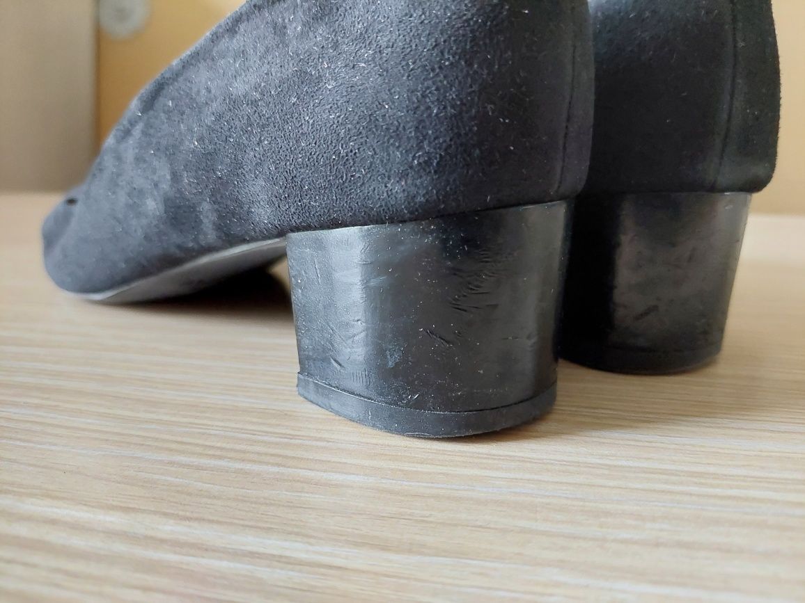 Pantofle Footglove,rozmiar41,skórzane,kolor czarny
