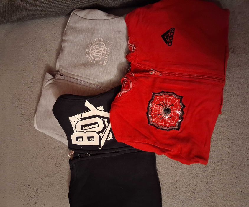 3 rozpinane bluzy z kapturem