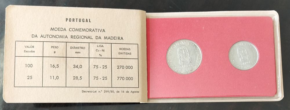 Carteira Dupla BNC Portugal Autonomia Madeira Estado Nova