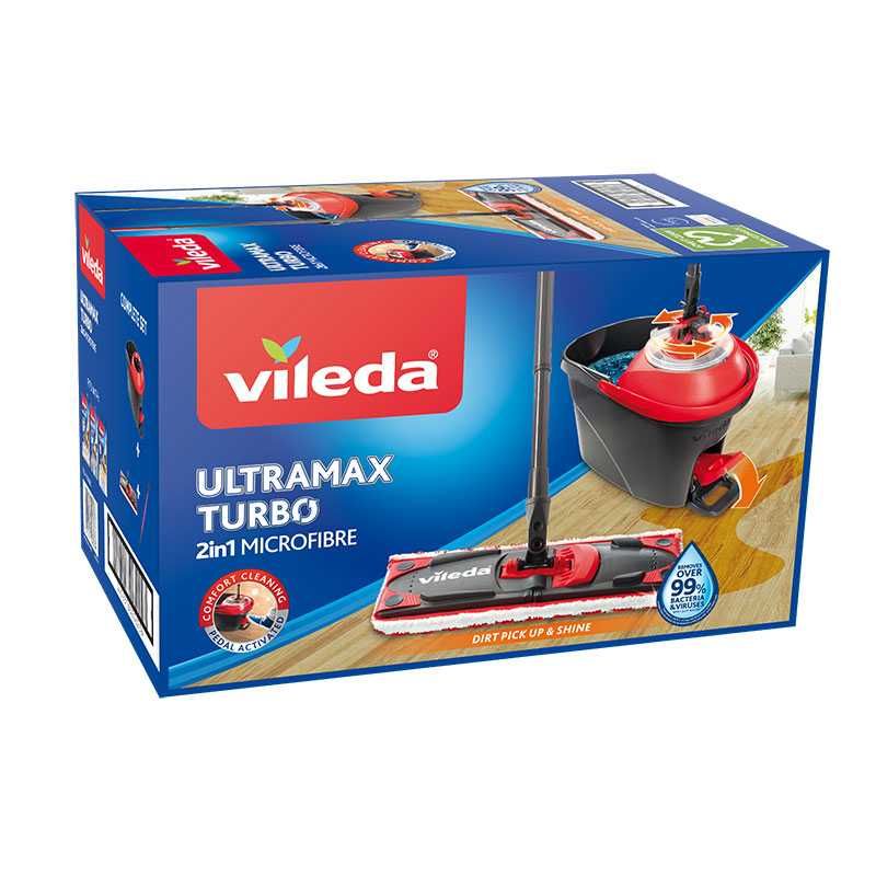 Швабра+відро для прибирання Vileda Ultramax Turbo. 163425. Оригінал.