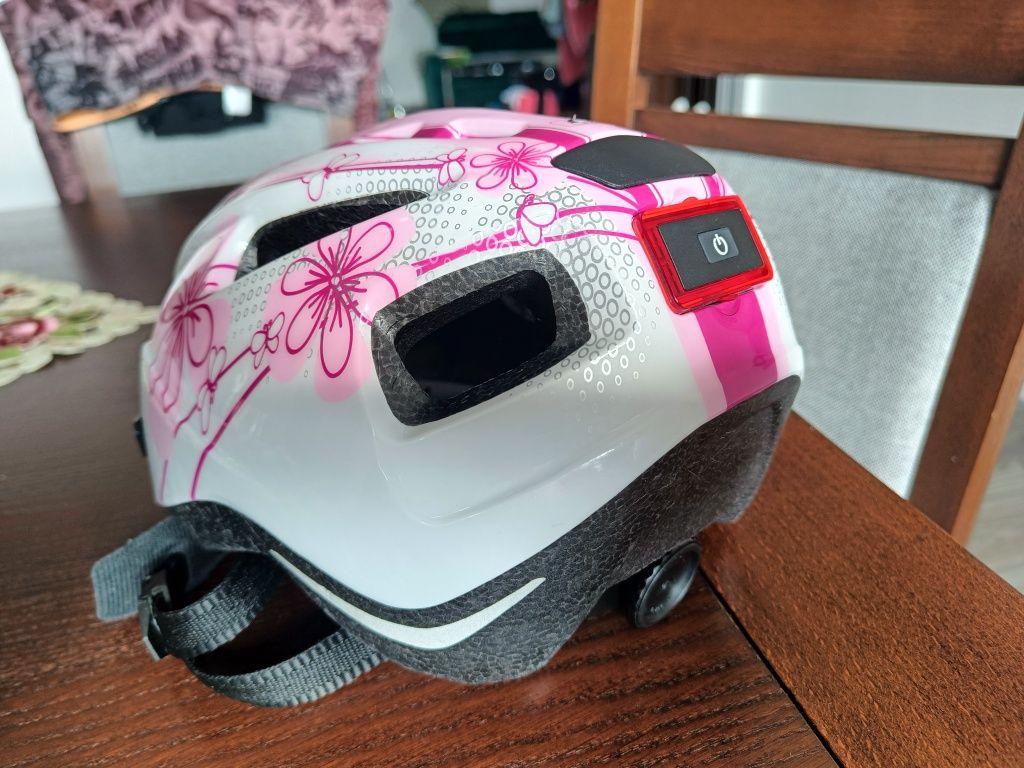 Kask rowerowy dla dziewczynki XS S różowy