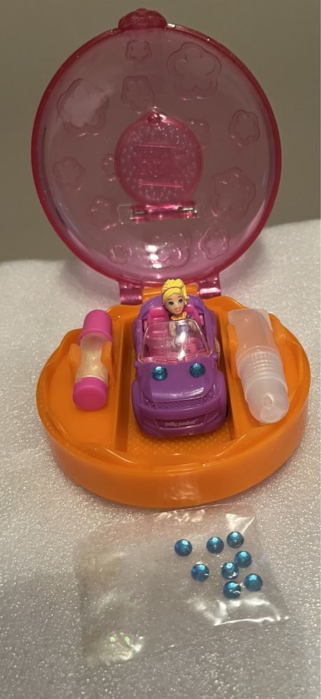 Polly pocket zestaw laleczek z samochodzikami