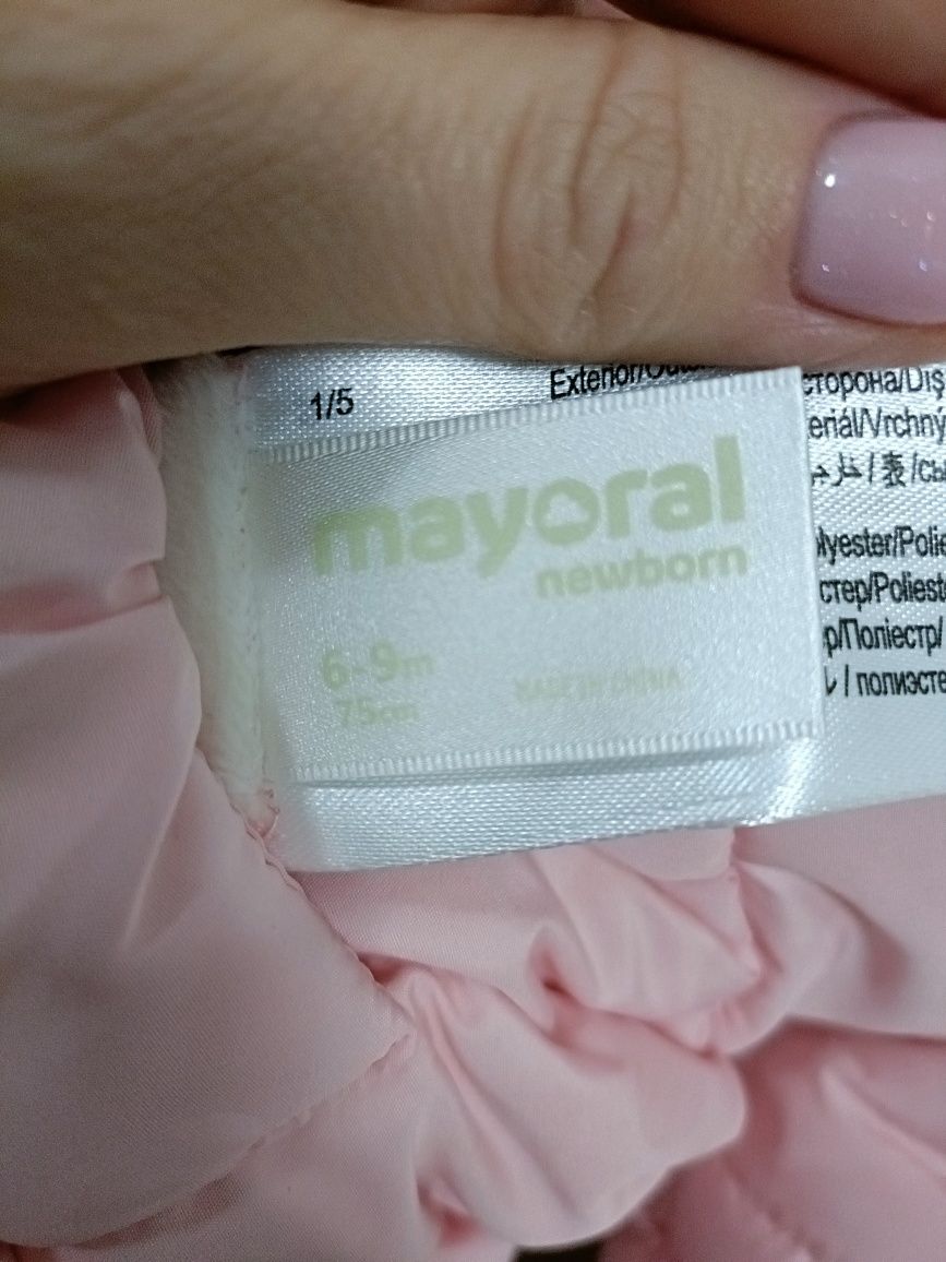 Mayoral newborn Kurtka dwustronna 75cm 6-9 miesięcy dla noworodka 6-9