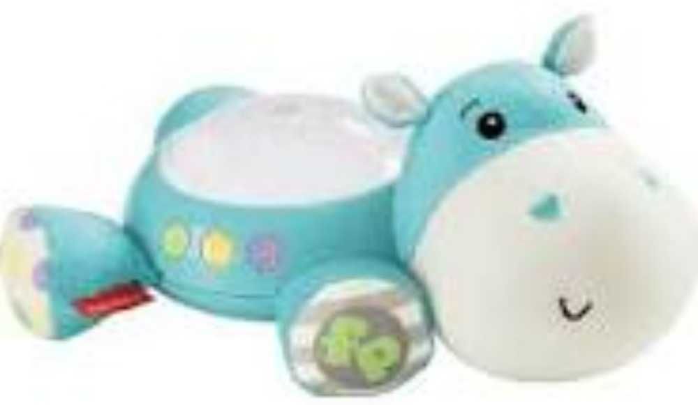 Grający i świecący hipopotam,Fisher Price pluszowy projektor gwiazd