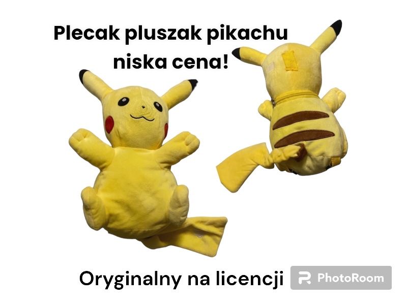 Plecak pluszak pokemon pikachu +pluszak ośmiornica gratis