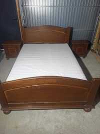 Łóżko dębowe z materacem
