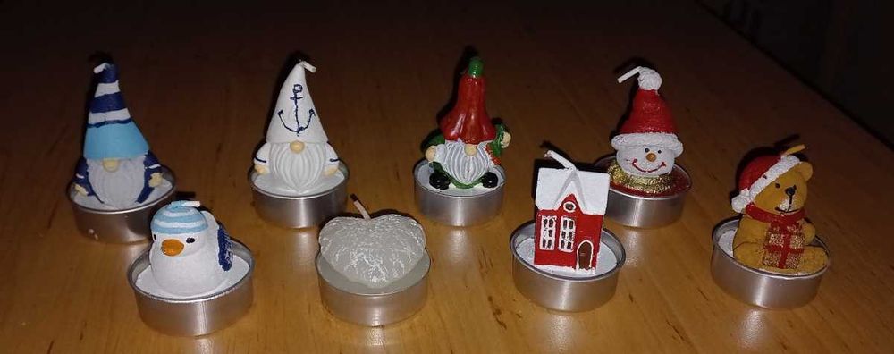 Świeczka świeczki ozdobne tealight 8szt zestaw 1