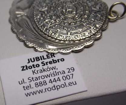 Srebrna zawieszka kalendarz Meksyk