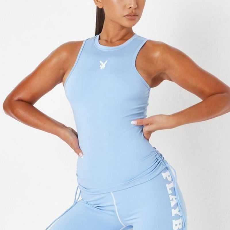 1210e sportowa koszulka Playboy Active Ruche Vest Top  roz M