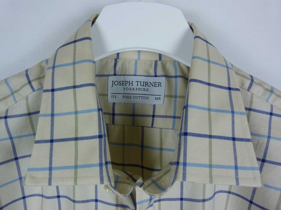 Joseph Turner koszula w kratkę bawełna 17,5 / 36R - 3XL