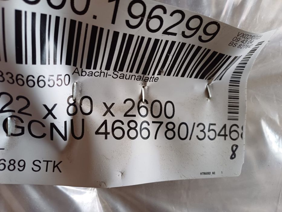 Deska na ławki do sauny ABACHI