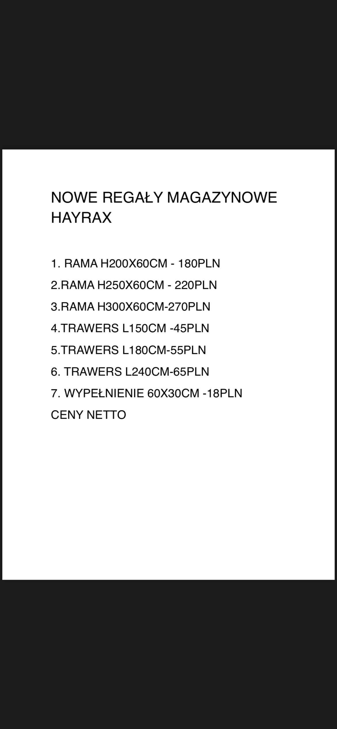 Regały magazynowe półkowe do hali sklepu magazynu garażu Nowe wysyłka