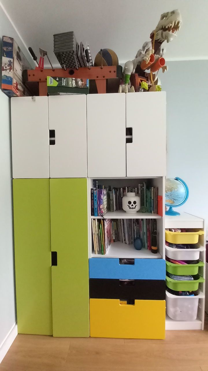 IKEA meble Stuva + regał Trofast z pojemnikami