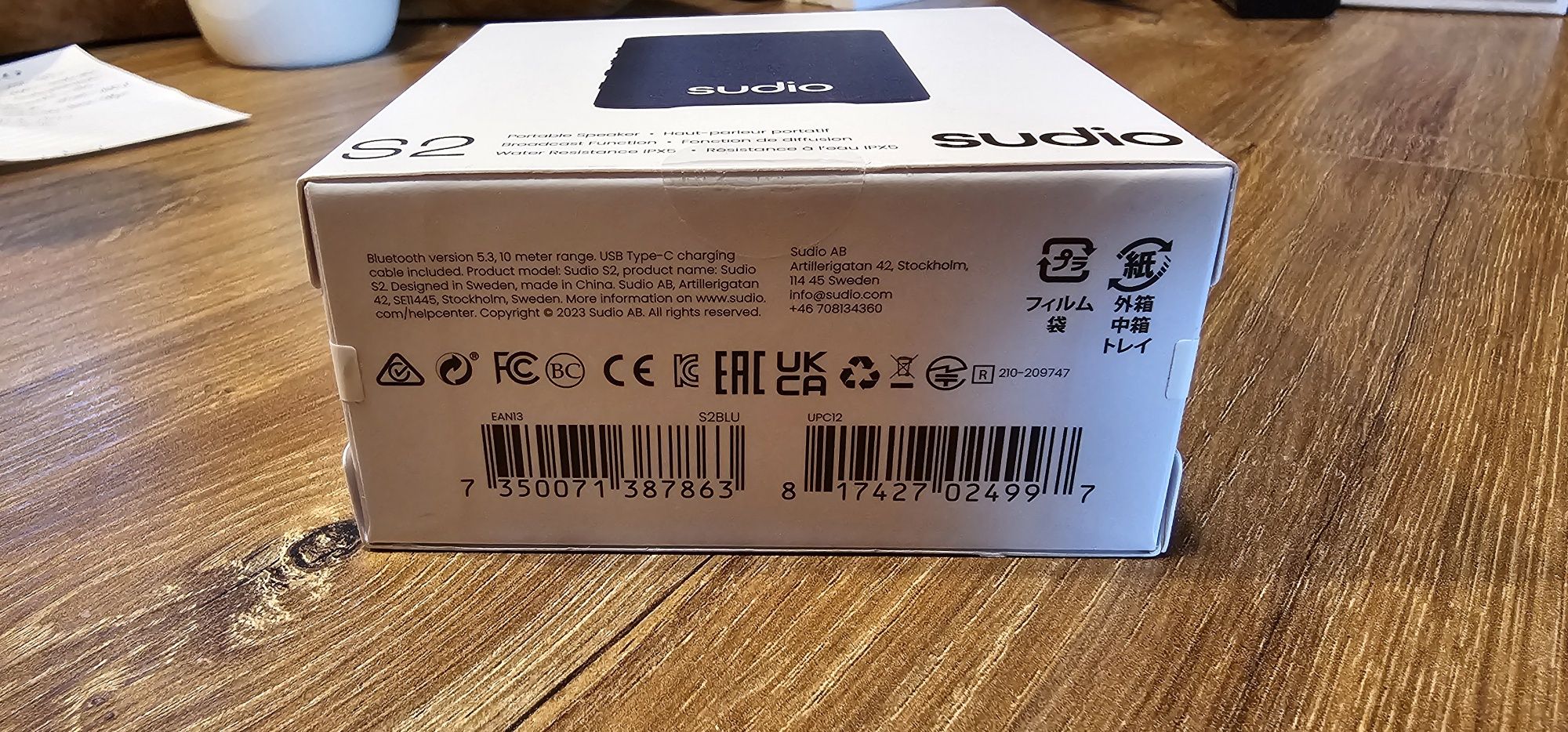 Głośnik bezprzewodowy Sudio S2 czarny bluetooth portable speaker