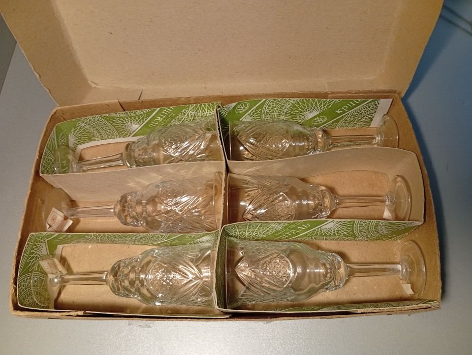 Фужеры хрустальные 6 штук