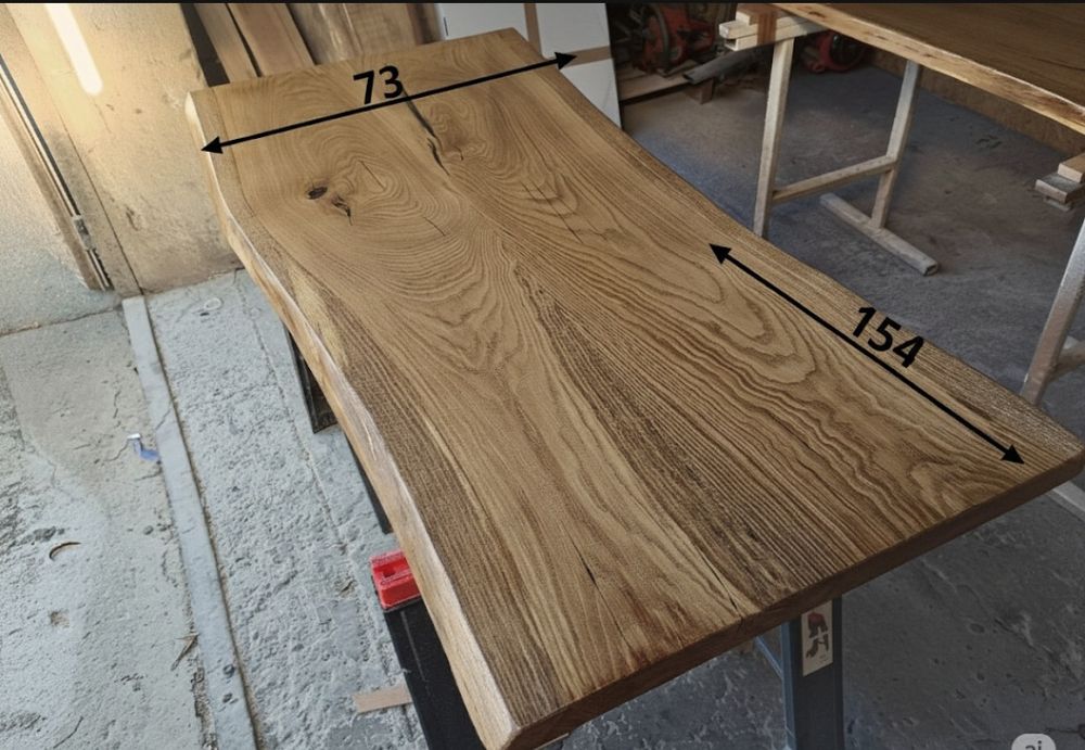 Blat dębowy 153x72 na stół biurko ławę Live Edge
