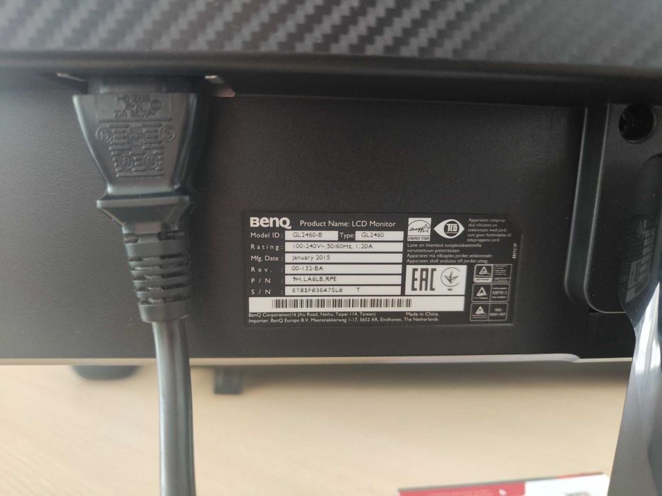 Monitor BenQ GL2460-B – 24" Full HD | Usado em excelentes condições