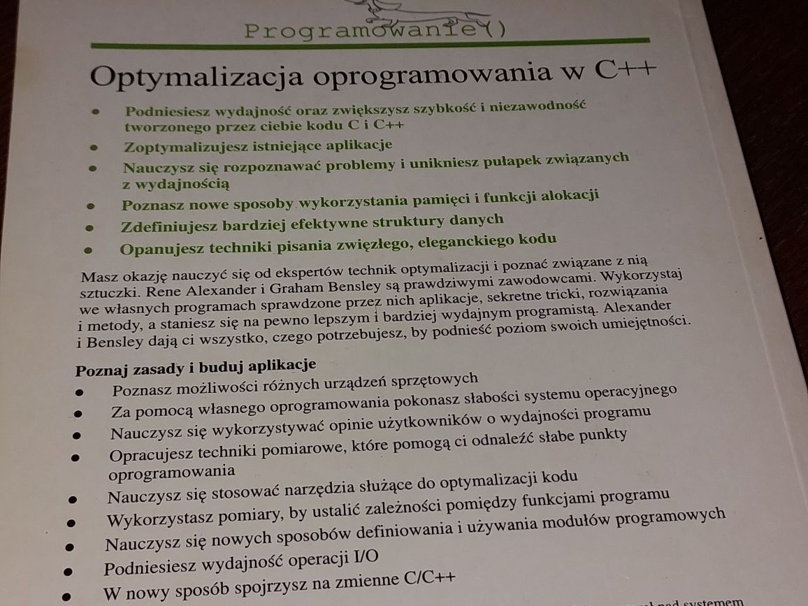 Optymalizacja oprogramowania C++ aplikacja program C programowanie C+