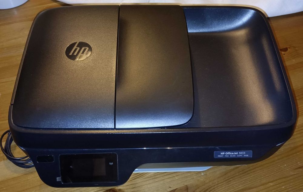 Impressora Multifunções HP OfficeJet 3833 ADF FAX Alimentador traseiro
