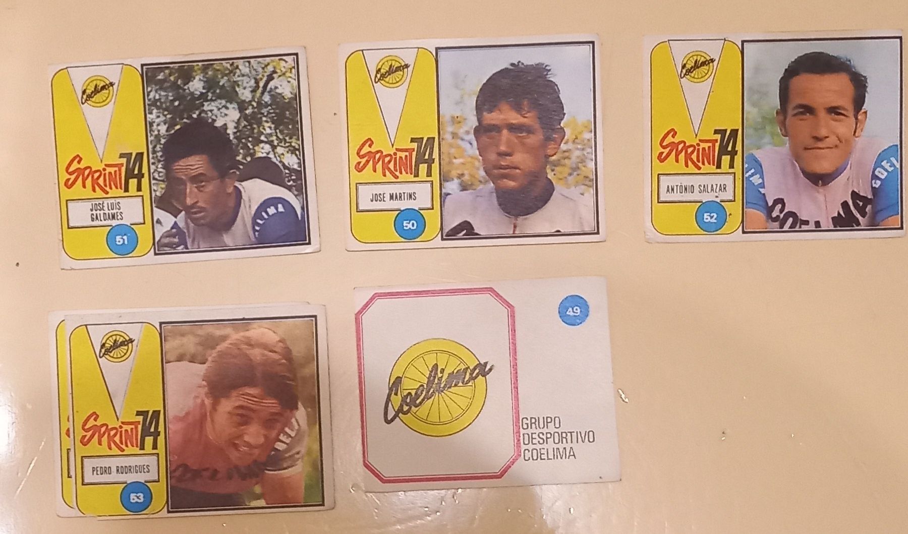 Lotes de cromos ciclistas, colecção Sprint 74