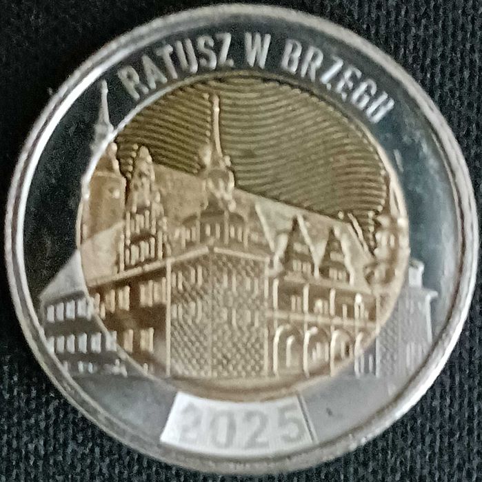 5 złotych Okolicznościowe Ratusz w Brzegu 2025 r - mennicze