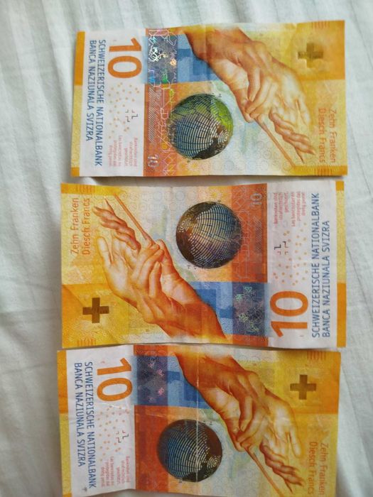 Купюри 10,20,50,100,200 франків Швейцарії Боны Швейцарские франки CHF