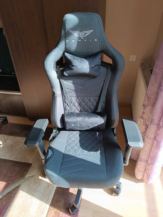 Materiałowy Fotel Gamingowy Gamvis ELITE 2.0 XL PRO - Diamond White