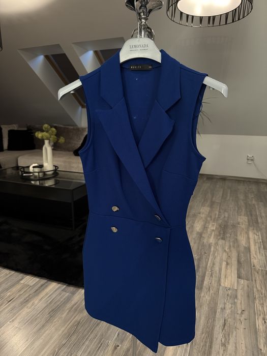 Granatowy kombinezon Mohito