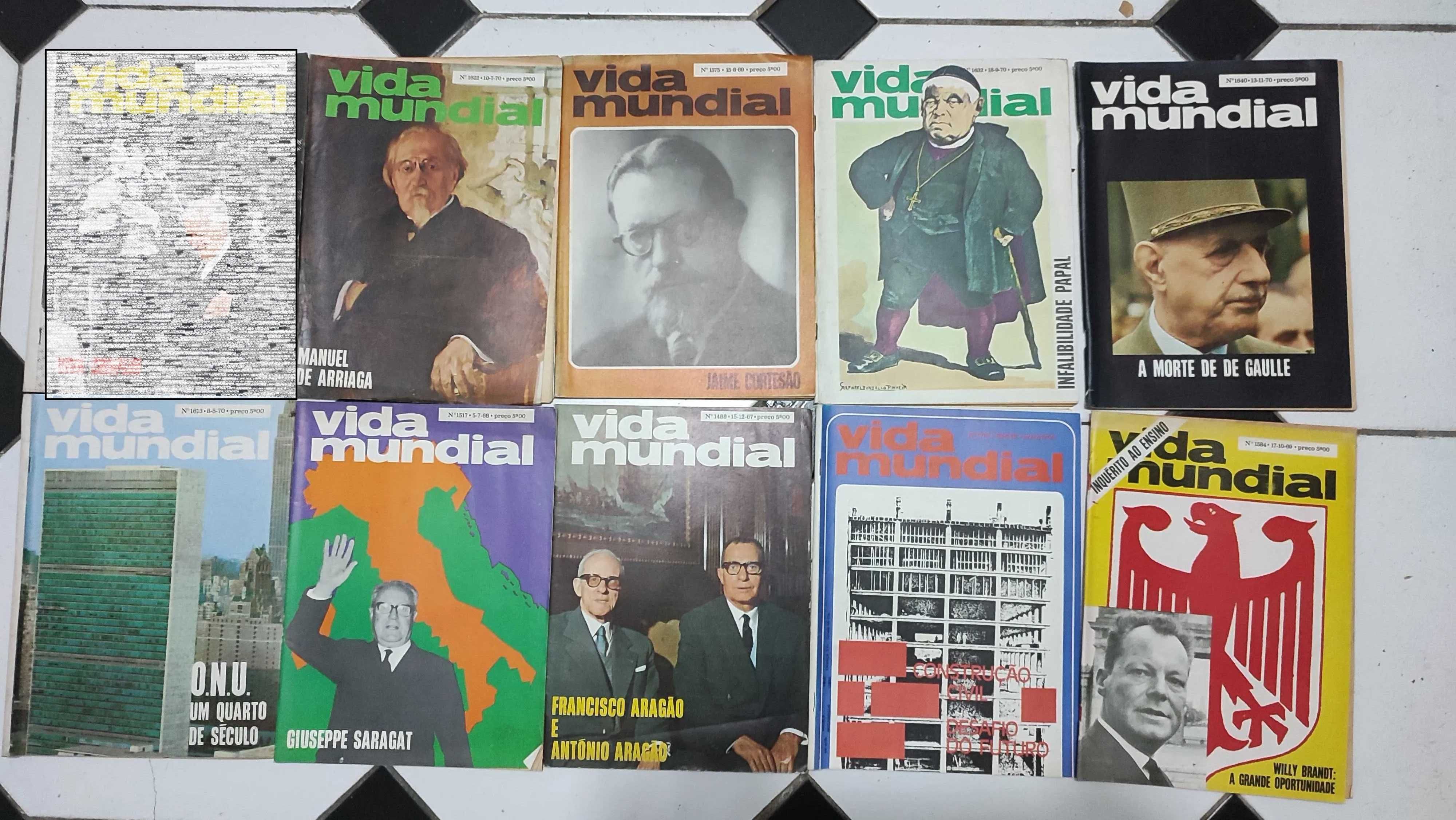 Lote 43 Revistas Vida Mundial - Anos 60 e 70