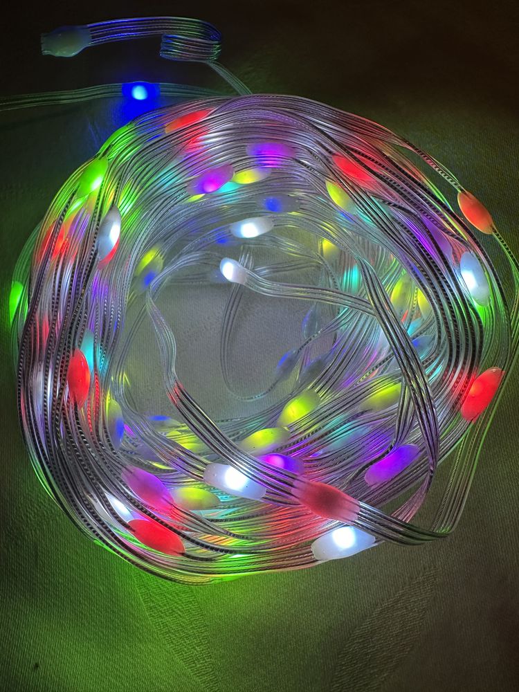 Inteligentne Lampki LED RGB 5m do wewnątrz i na zewnątrz