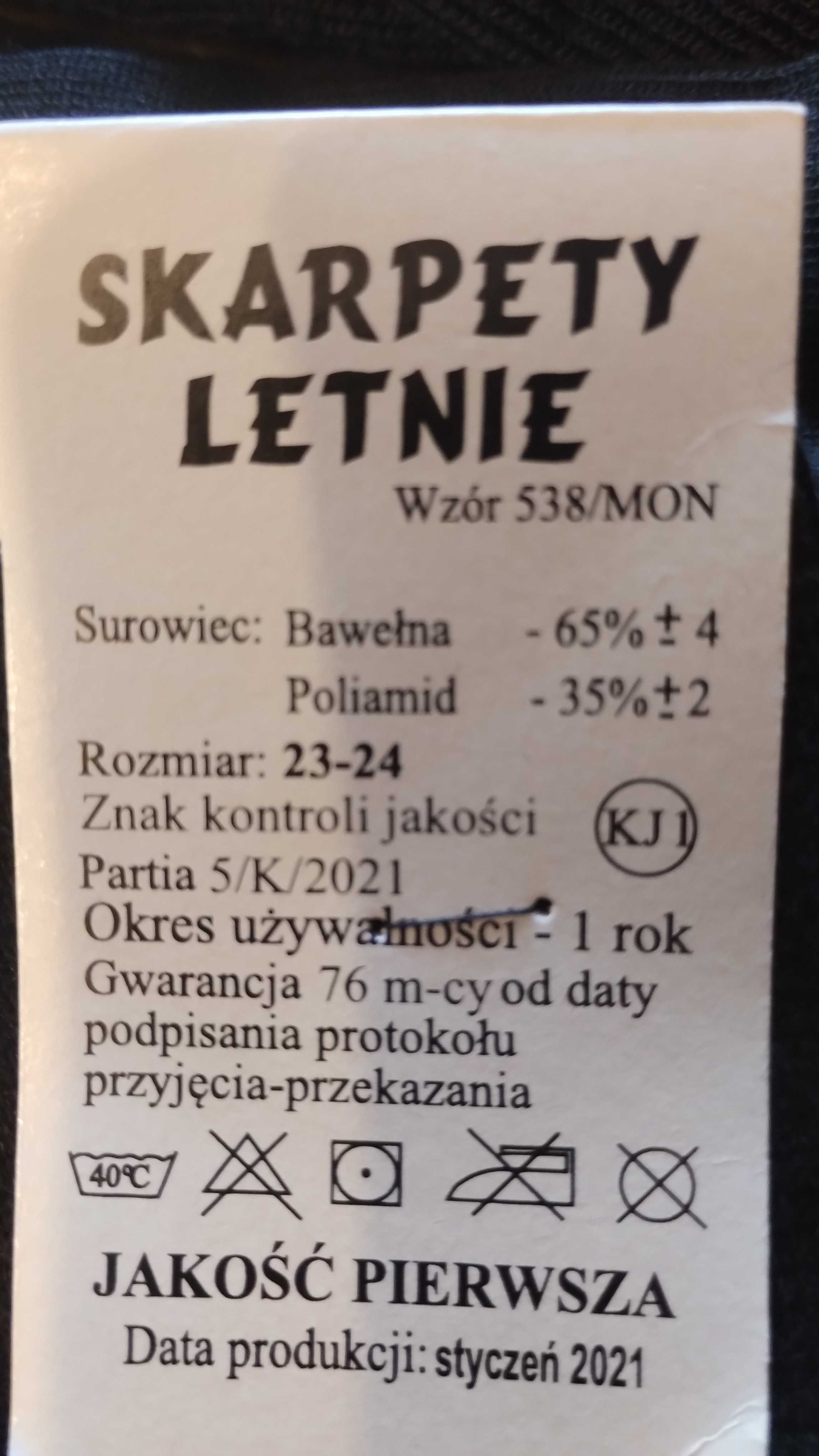 Skarpety letnie wzór mon.