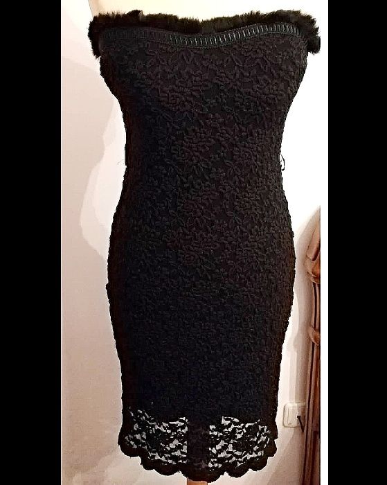 Vestido Vintage Preto Rendado