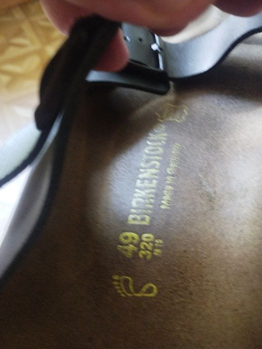 Сандалии Birkenstock, мужские, чёрного цвета, новые размер 49