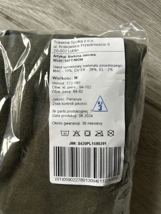 Bielizna zimowa MON