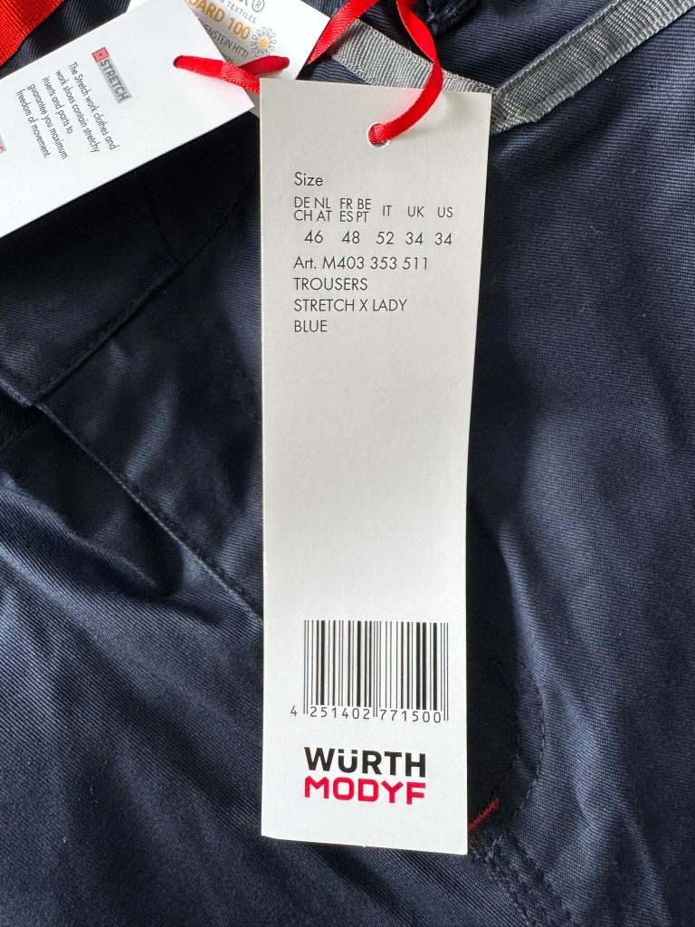 Spodnie robocze Würth MODYF Stretch X Lady 46