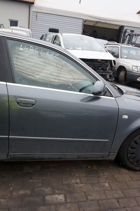 DRZWI PRZEDNIE PRAWE A4 B6 SEDAN LX7Z  SZARY AUDI 2000-2006