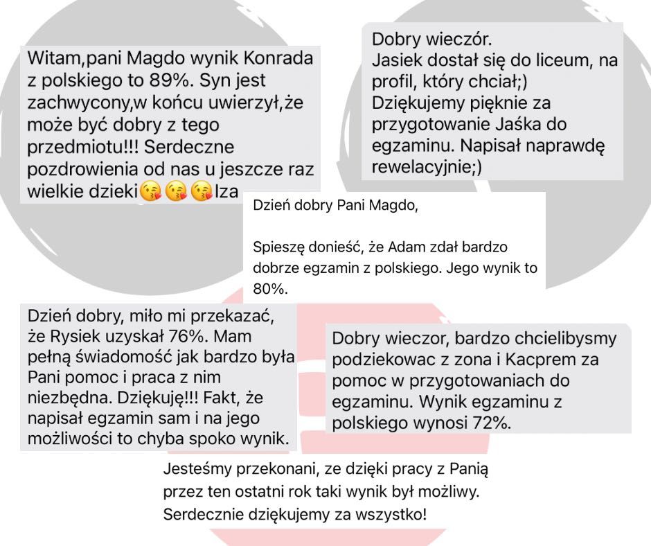 korepetycje kurs POLSKI matura pisemna ustna egzamin ósmoklasisty